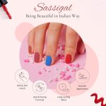 Sassigal Color Fashion Nail Paint Set 4 Shades | High Shine, Glossy Finish | Quick-Dry, (11ml Each) (Brown, Purple, Orange, Pink Shimmer, 11Ml) - Image 3