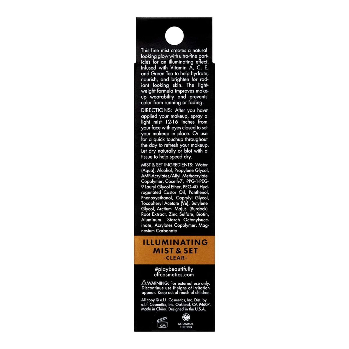 e.l.f. Lumious Mist & Set, Setting Spray To Give Makeup A Lasting, Radiant Finish, Infused With Vitamins A, C & E, Small, 2 Fl Oz - Image 3