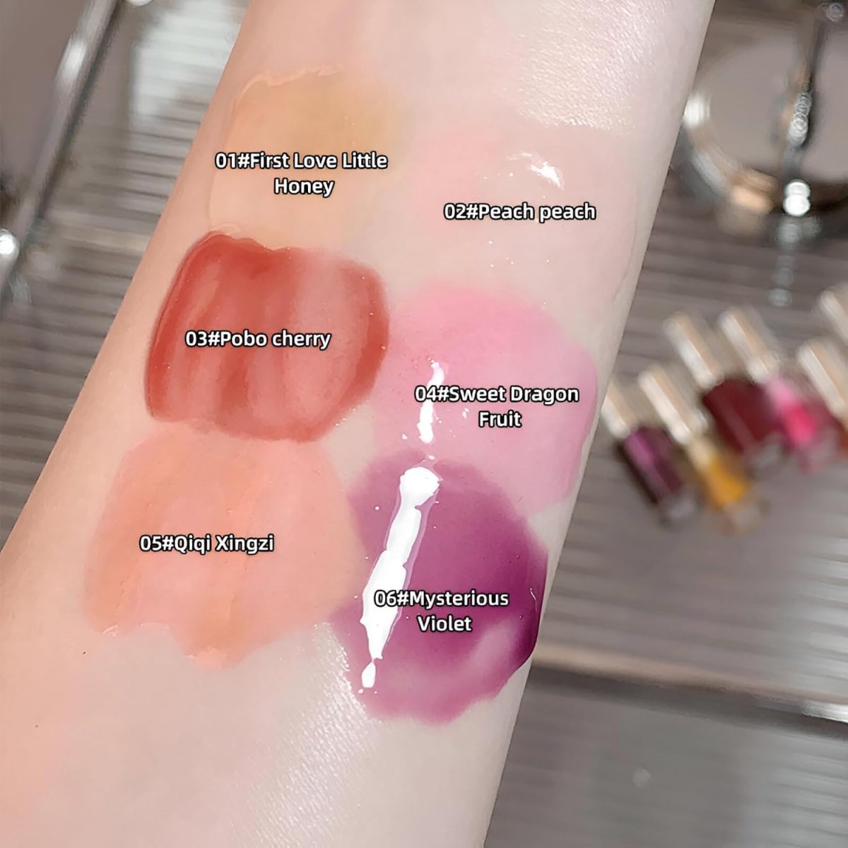 Moisturizing Lip Oil by Gege Bear – Lightweight and Glossy, Perfect for Pigmented Lips, Available in Multiple Shades for Women and Girls, Provides Long-Lasting Hydration and Comfort (03# Cherry Crush – A vibrant red, Pack of 1) - Image 2
