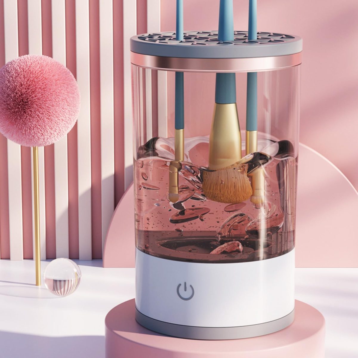 Electric Makeup Brush Cleaner,USB Automatic Cosmetic Brush Cleaner,Upgraded Electric Makeup Brush Cleaner for All Size Beauty Makeup Brushes,Auto-Rotating Brush Cleaner Deep Cleaning(Multi) - Image 5