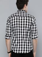 The Indian Garage Co Men's Cotton Slim Fit Checkered Full Sleeves Cutaway Collar Casual Shirt - Image 4