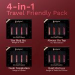 Pilgrim Matte Mini Liquid Lipstick 4 in 1 Pack Smudgeproof, Hydrating & Lightweight (The Pink Sin, 4 ml) - Image 6