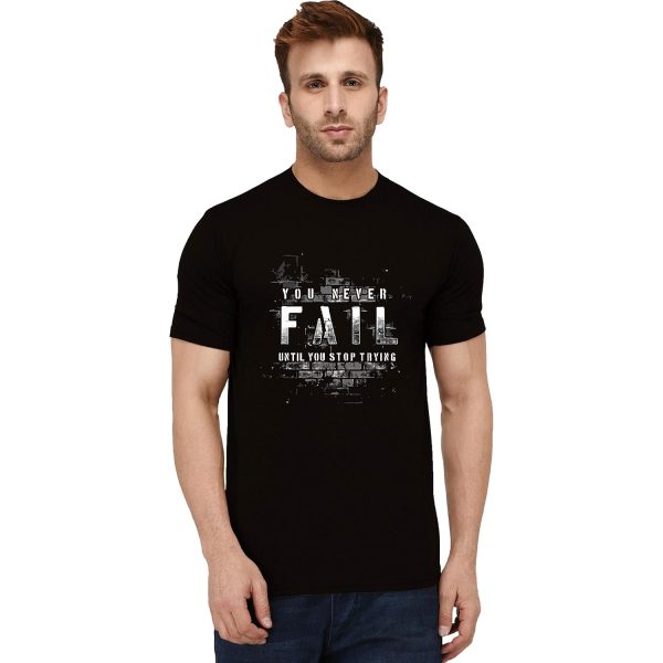 London Hills Men's Regular Fit Cotton Blend Half Sleeve Tshirt for Men | Printed T-Shirt for Men