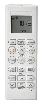 5 Years Warranty Air Conditioner Remote Compatible for LG Split AC Remote Control [ Compatible for Lg Ac Remote ] [ AC-36I ], White