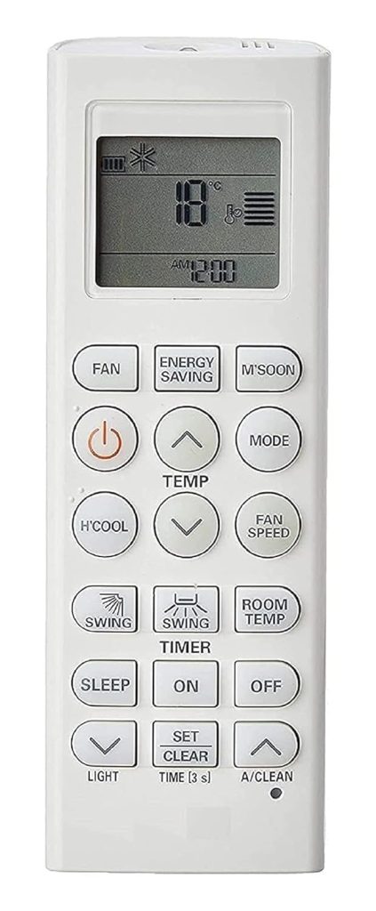 5 Years Warranty Air Conditioner Remote Compatible for LG Split AC Remote Control [ Compatible for Lg Ac Remote ] [ AC-36I ], White