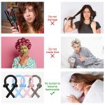 Women Heatless Curling Rod Headband, No Heat Curl Ribbon with Hair Clips and Scrunchie, Sleeping Curls Silk Ribbon Hair Rollers - Image 6