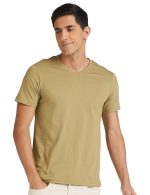 Amazon Brand - Symbol Men's Cotton Solid V-Neck Regular Fit T-Shirt (Available in Plus Size)