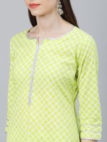 Libas Women's Printed Cotton Straight Kurta With Palazzos & Dupatta - Image 5