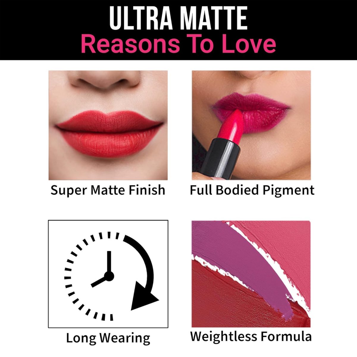 Nykaa Ultra Matte Lipstick, Matte Finish - Monalisa-09 - Image 5