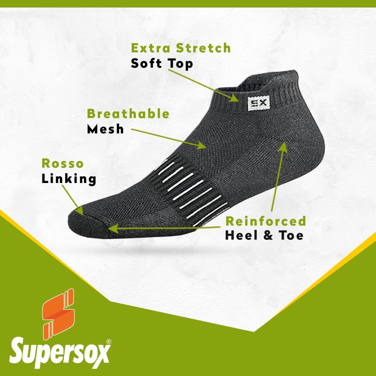 Supersox Bamboo Ankle Socks for Women Made of Sustainable & Eco Friendly Material - Athletic Softer than Cotton Socks, Anti Odour - Ideal forSports, Gym & All Day Wear (Pack of 3) - Image 2