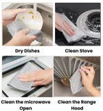 MIP INTERNATIONAL® (15 Pack) Non-Scratch Dish Wash Cloth, Steel Wire Dish Cloth, Wire Dishwashing Rags Stainless Steel Scrubber Non-Scratch Wire Dishcloth for Washing Dishes Sinks Counters - Image 7