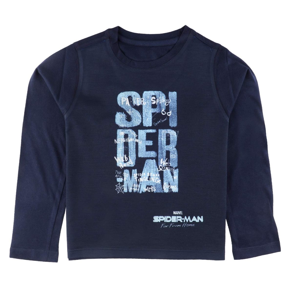 Marvel Spiderman by Wear Your Mind Boy's Regular Fit Long Sleeve Top