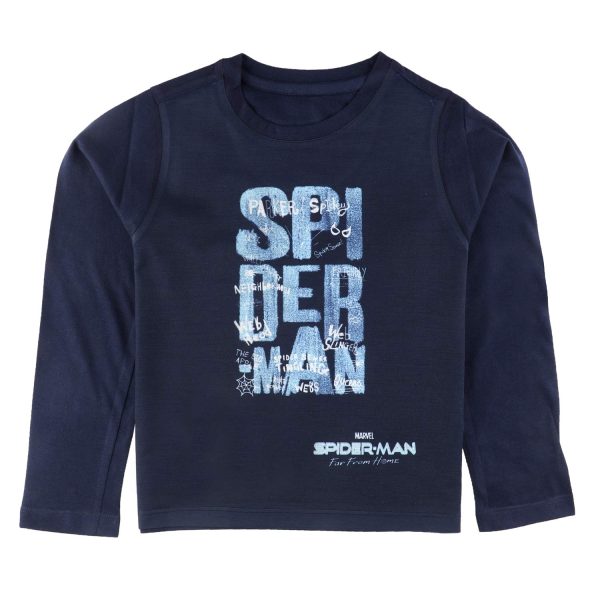 Marvel Spiderman by Wear Your Mind Boy's Regular Fit Long Sleeve Top