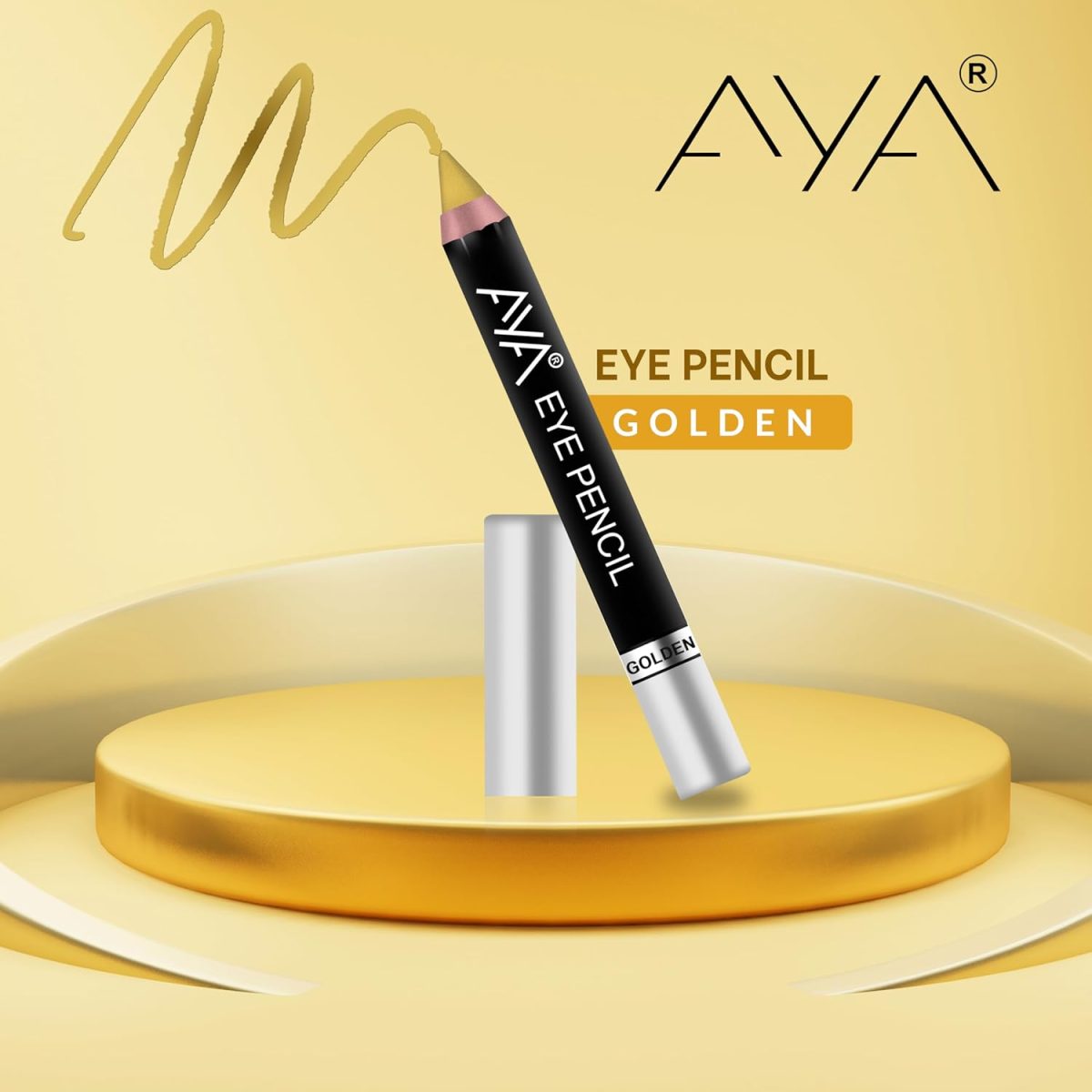 AYA Eye Pencil for Kajal/Eyeliner, Set of 6 (Black, Blue, Brown, Green, Golden and Silver) | Glides Smoothly | Creamy Smooth Formula | Light Weight - Image 3