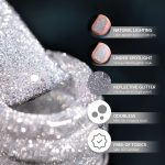 Volo Gloss Shine Wine Nail Polish Glitter High Shine Silver Nail Paint Set of 2 Pcs Long Stay on Nails 19.8 ml - Image 5