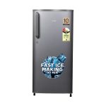 Midea 190 L 2 Star Direct Cool Refrigerator (MRD190D2HPBS, Silver, Hairline, 2025 Model)