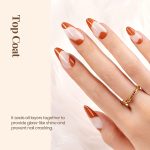 Gleevia No-Wipe Top Coat and Base Coat Gel Set - Shine Finish Long Lasting, Soak-Off UV/LED Nail Lamp Cured Gel 15ml each (Combo Pack) Nail Art Design Manicure Gifts for Women - Image 9