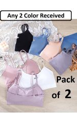 DKOALE Women Bra - Girls Bra Cotton Padded Bra Sports Bra (Full Coverage, Removable Padded) Free Size (Pack of 2), Size (28-30-32) - Image 2