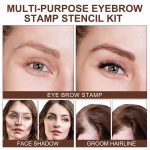 Eyebrow Stamp and Eyebrow Stencil Kit, Long Lasting Brow Stamp Kit for Perfect Eyebrow Makeup, Easy to Use, 3 Reusable Eye Brow Stencil Kit for Women Beginners (Dark Brown) - Image 7