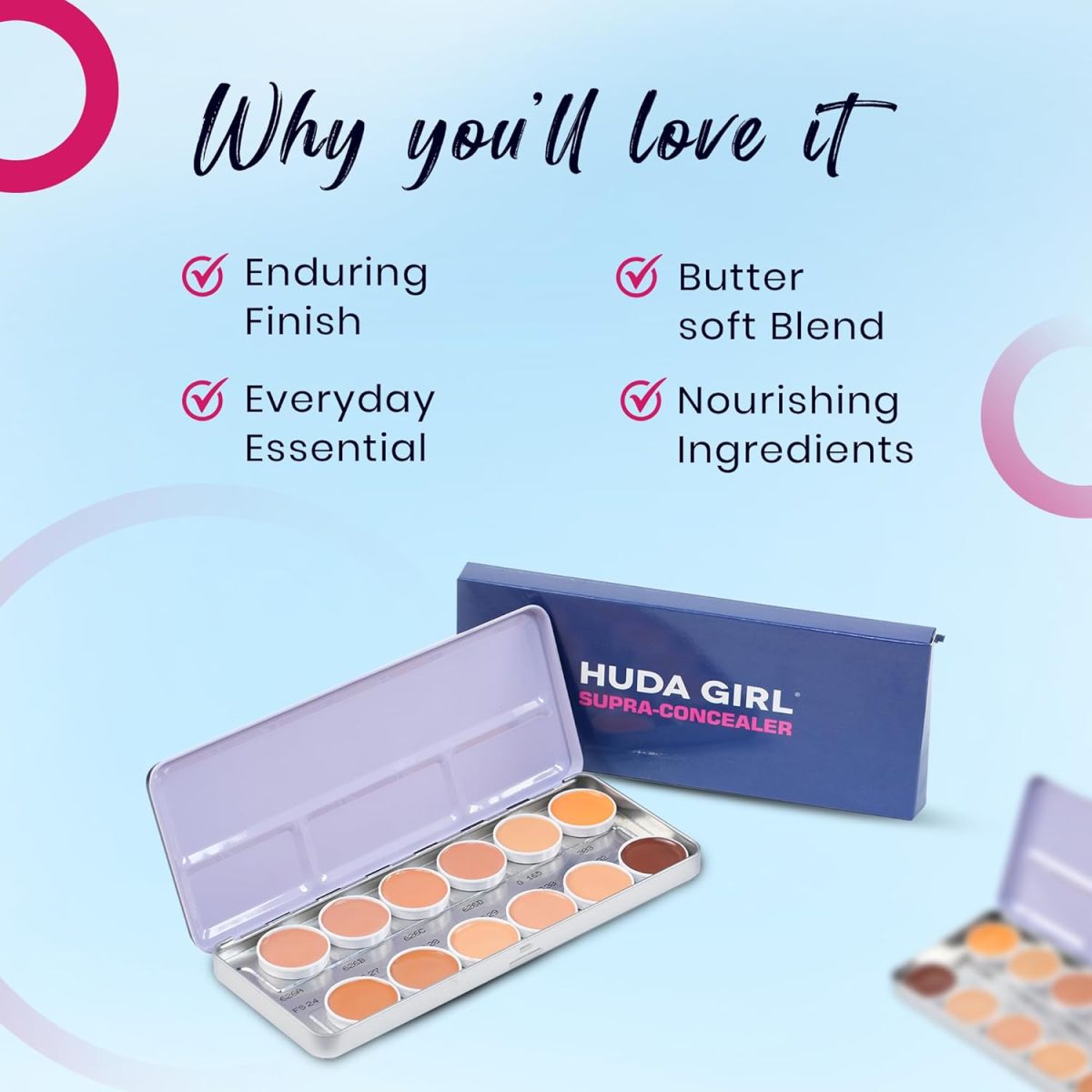 HUDA GIRL 2in1 Supracolor Foundation & Concealer for Women - Neutralizes Redness, Hide Dark Spots, Minimizes Pores, Ideal for Oily & Dry Skin Face Makeup - Waterproof, Long Lasting, full coverage Foundation - Image 4