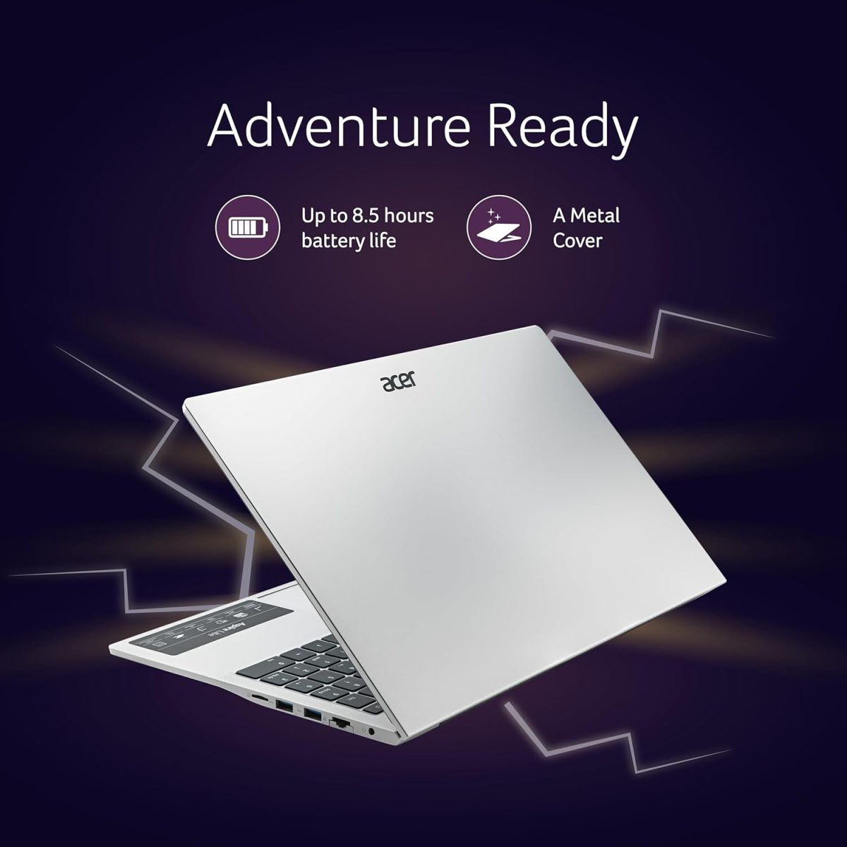 Acer Aspire Lite 12th Gen Intel Core i5-12450H Thin and Light Laptop (Windows11Home/16GB RAM/512GB SSD) AL15-52H, 39.62cm (15.6") IPS Full HD, Backlit Keyboard, Pure Silver, 1.7KG - Image 7