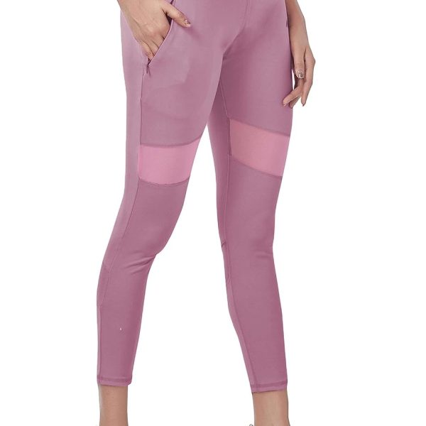 Mehrang Active Yoga Pants for Women Gym High Waist with Pocket, Tummy Control, Workout Pants 4 Way Stretch Yoga Leggings