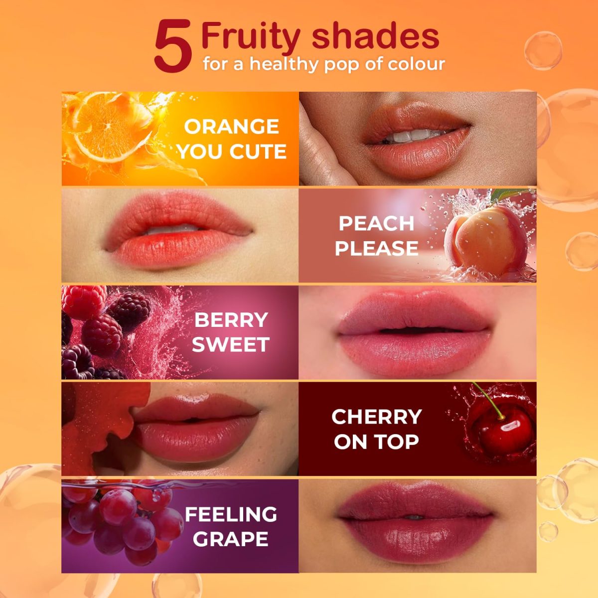 Just Herbs Water Baby Smudge & Transfer Proof | 12hrs Stay | Richly Pigmented Infused with Aloe Vera Multipurpose Water Tint for Lips, Cheeks and Eyelids for Women - Image 6