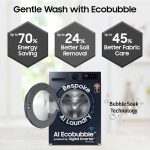 Samsung 12 kg, 5 Star, Super Speed, Wi-Fi, Hygiene Steam with Inbuilt Heater, Digital Inverter, Fully-Automatic Front Load Washing Machine (WW12DG5B24ABTL, Black) - Image 3