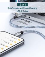 Wayona Type C to Type C 65W/3A Fast Charging Nylon Braided Data Cable Compatible with iPhone 15 Series, Samsung Galaxy S24,S24 Ultra,S23,S22,S21,S20, iPad, Macbook Air/Pro (3M, Grey) - Image 2