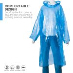 Allextreme Poncho Raincoat with Hood Barsaati Water Resistant Rain Protection Rainsuit for Men & Women Rainwear for Outdoor Activities Traveling Camping (Blue, Pack of 1) - Image 4