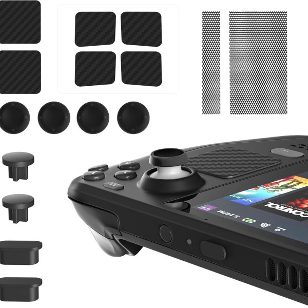 New World Dust Proof Kit for Steam Deck, Protective Accessories for Steam Deck with Protective Sticker, Dust Plugs, Dust Cover, Rocker Caps, Accessories for Steam deck