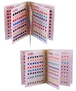 VAMA FASHIONS Multicolour Plain Round Small Medium Bindis Book kumkum sticker pottu Booklet for Girls & Women (2 bindi booklet 504+504 = 1008 Bindis Books)