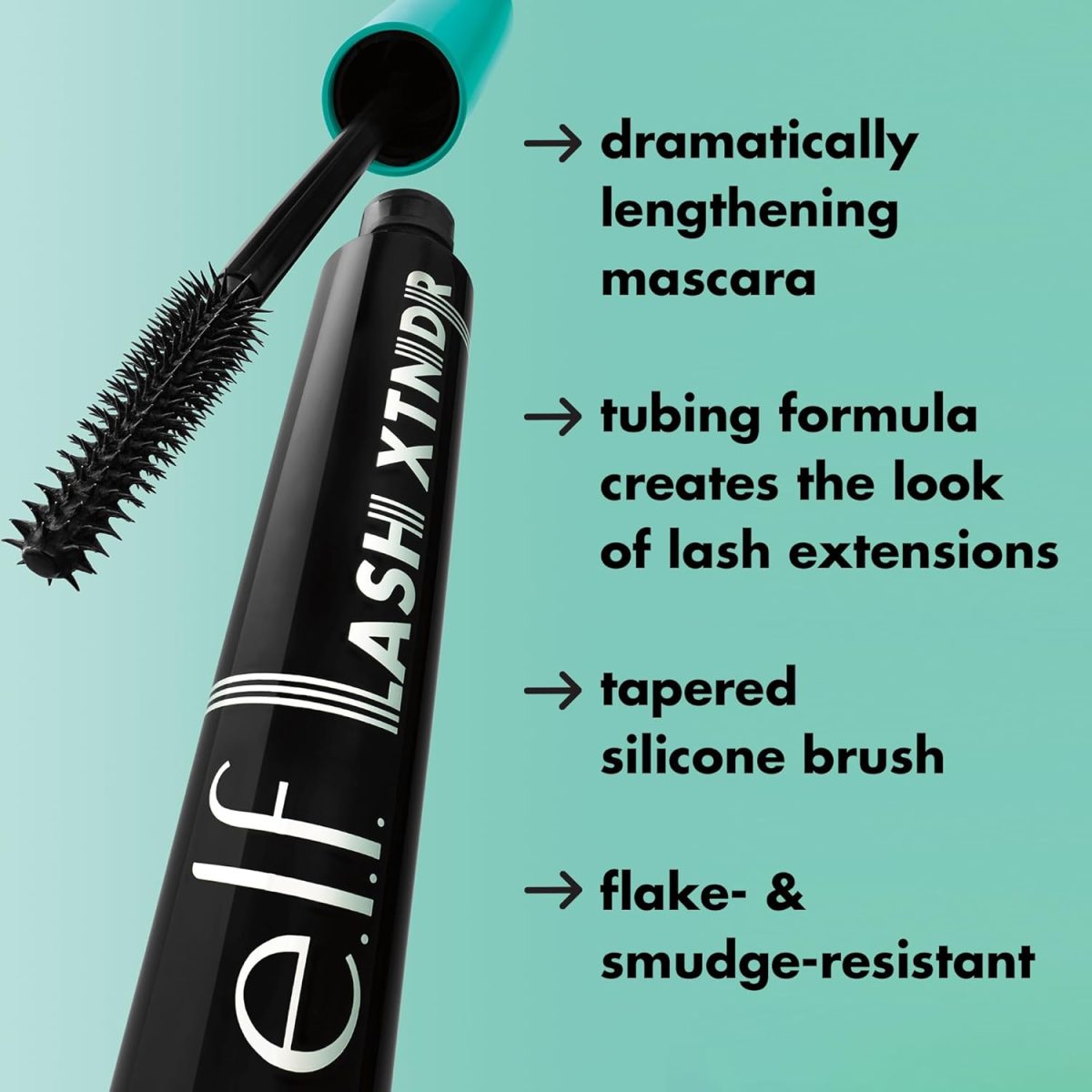 e.l.f. Lash XTNDR Mascara, Made With Tubing Technology For The Look Of Lash Extensions, Clump & Flake Free, Vegan & Cruelty-Free, Deep Brown - Image 3