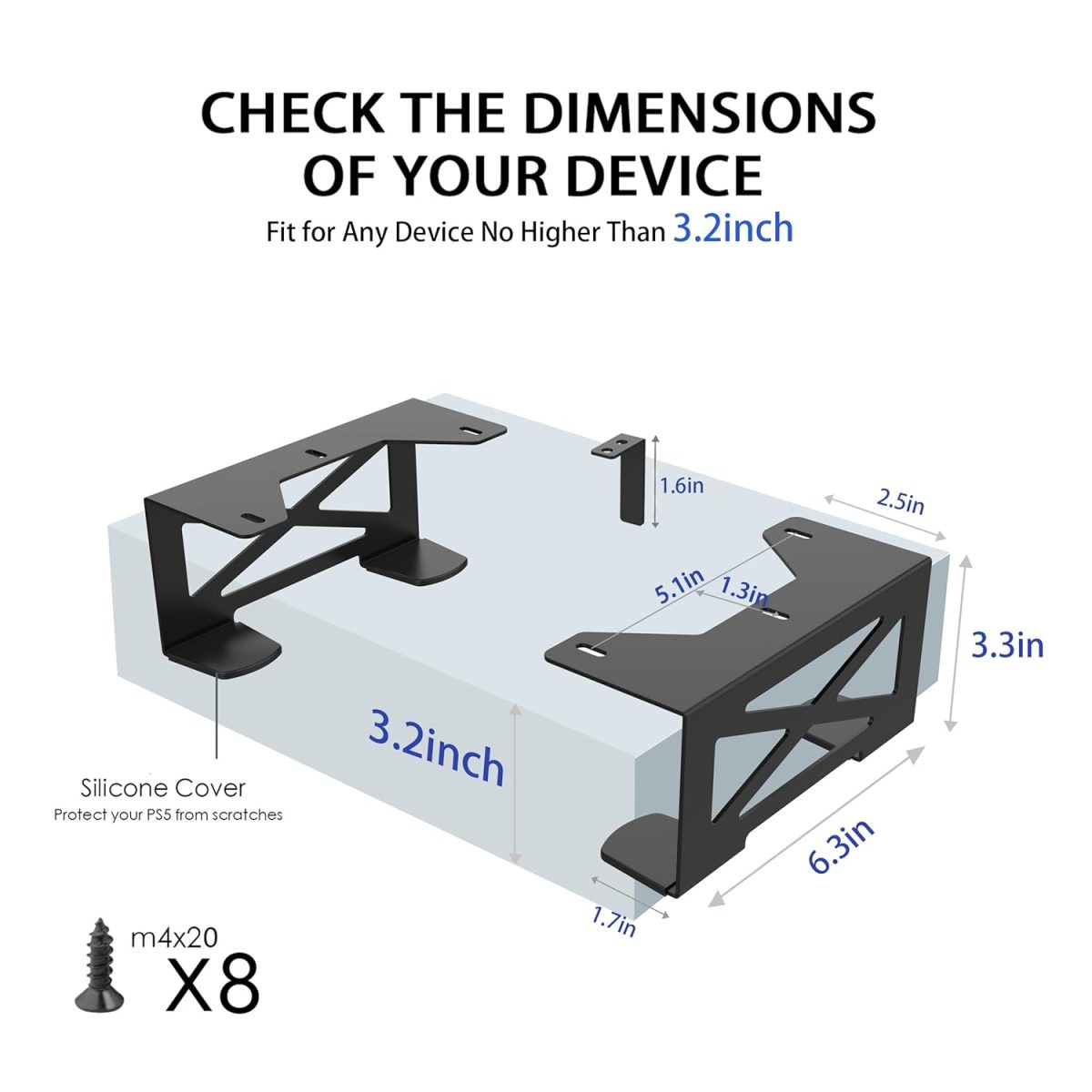 Monzlteck Universal Under Desk Storage Mount for Xbox Series S, Xbox One S/X,Xbox 360,PS4 Slim/pro,Desktop Mini PC Holder - Image 2