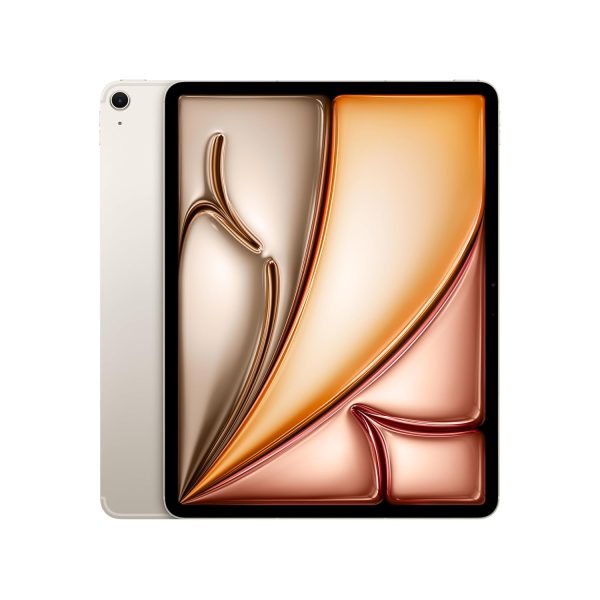Apple iPad Air 13″ with M3 chip: Built for Apple Intelligence, Liquid Retina Display, 128GB, 12MP Front/Back Camera, Wi-Fi 6E + 5G Cellular, Touch ID, All-Day Battery Life — Starlight