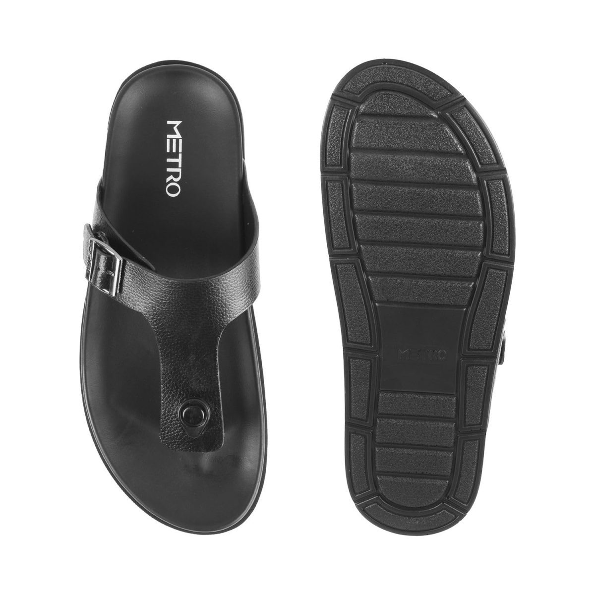 Metro Men Flat Casual/Comfort Synthetic Leather Chappal - Image 6