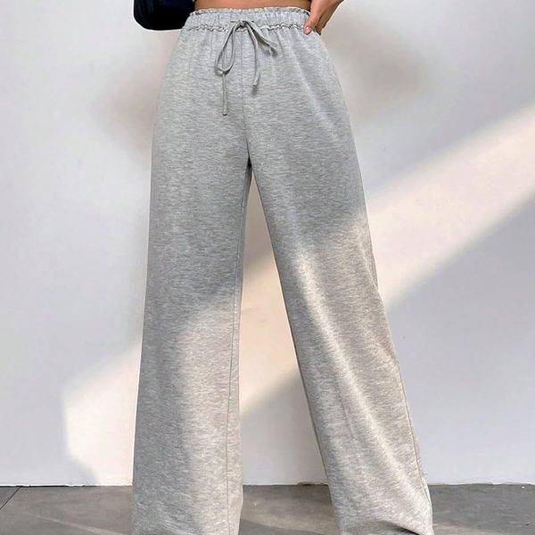 dockstreet Loose fit Open Bottom Joggers/Loose fit, Trouser stylelowers/Cute Style, Relaxed Casual Lounge Pants for Women