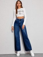 KOTTY Womens High Rise Cotton Lycra Jeans(Faded Blue,26) - Image 5