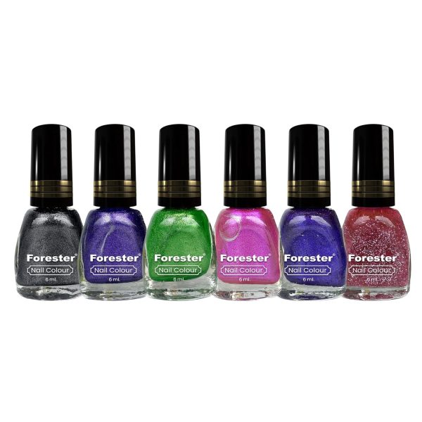forester New professional Color Rich Paint HD Shine Mate Color Combo Set(pack of 6) Multi coloure (Yellow)