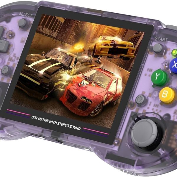 New World RG353PS Retro Handheld Game Console, Single Linux System,Plug & Play Video Games 3.5 Inch IPS Screen 128G TF Card +Support PSP Games