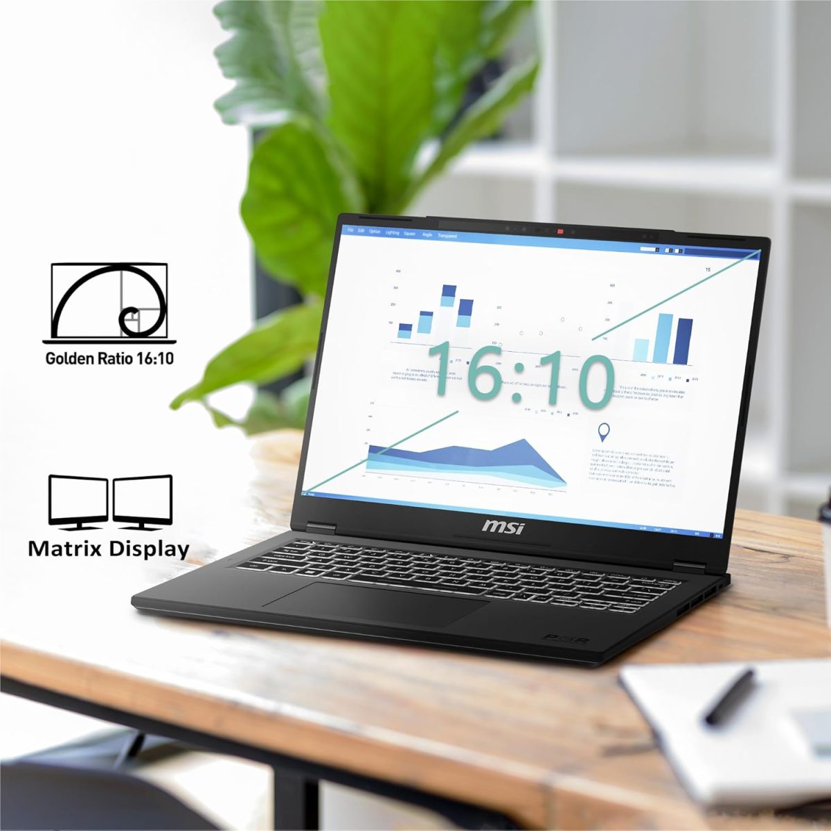 MSI Modern 14 H, Intel Core I9 13900H,36Cm Laptop(16GB/1Tb NVME SSD/Windows 11 Home/Iris Xe/Classic Black/1.6Kg), D13MG-071IN - Image 5