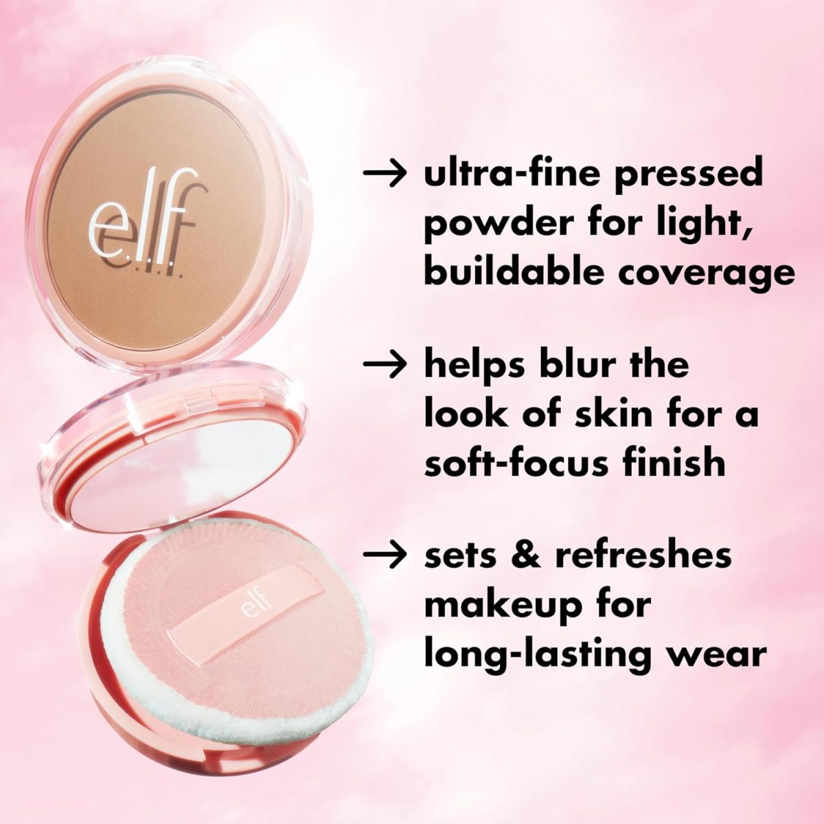 e.l.f. Halo Glow Powder Filter, Ultra-fine Finishing Powder (Fair Warm) - Image 5