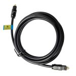 ZEBRONICS OC150 Optical Cable Supporting Dolby Digital Plus with 8 Channel (7.1) Audio support, 1.5 meter, Transmission, for Smart TV, AV Receivers and More, Black