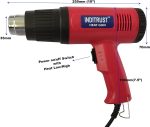 Inditrust 2000 Watt professional heat gun hot air gun with dual temperature setting for Shrink Wrapping, Packing, Paint removal heat gun designed for industrial use (RED) - Image 7