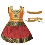 AMIRTHA FASHION Girls Traditional Lehenga Choli RATHI CHILD PATTU(AMFRPSTGM)
