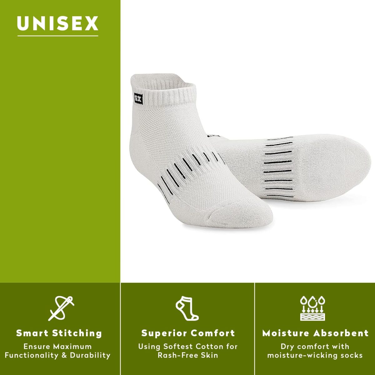 Supersox Bamboo Ankle Socks for Women Made of Sustainable & Eco Friendly Material - Athletic Softer than Cotton Socks, Anti Odour - Ideal forSports, Gym & All Day Wear (Pack of 3) - Image 3