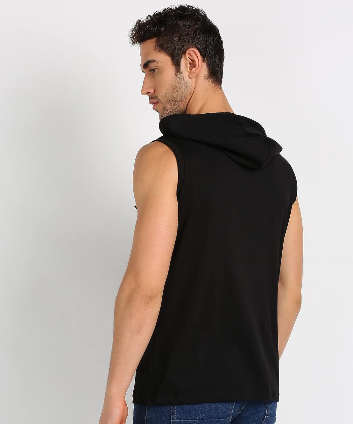 Rock Paper Scissors Printed Workout Hoodie Mens Vest Super Gym Vest - Image 2