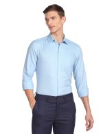 Arrow Men's Solid Full Sleeve Slim Fit Cutaway Collar Cotton Formal Shirt - Image 2