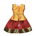 AMIRTHA FASHION Girls Traditional Lehenga Choli RATHI CHILD PATTU(AMFRPSTGM) - Image 4