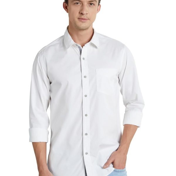 Symbol Premium Men's Casual Cotton Poplin Shirt (Regular Fit)